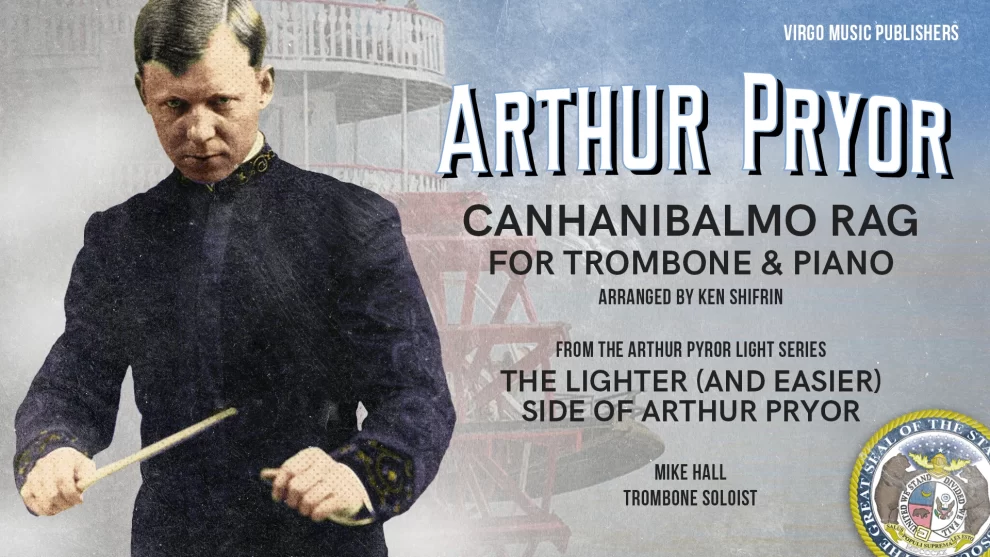 Concept artwork for a trombone music piece by Arthur Pryor, designed by Nigel Pennington.