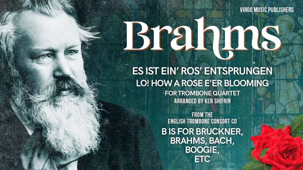 Concept artwork for a trombone music piece by Johannes Brahms, designed by Nigel Pennington.