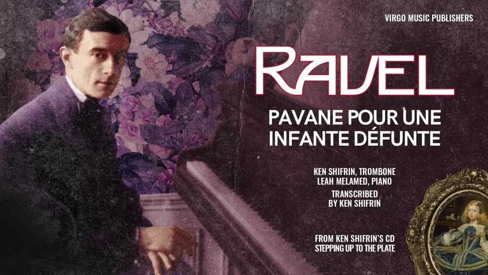 Concept artwork for a trombone music piece by Maurice Ravel, designed by Nigel Pennington.