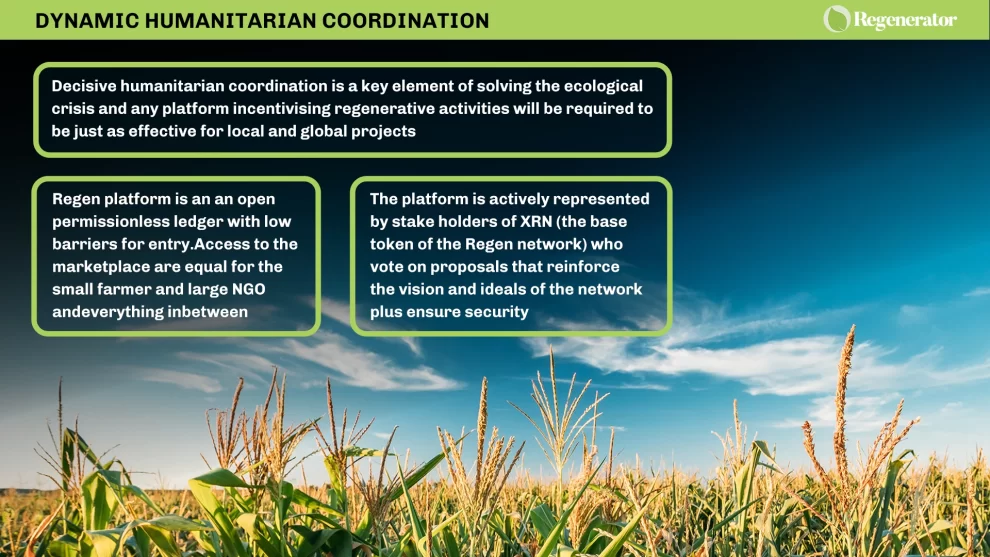 Presentation report on green blockchain validation for Regenerator by Nigel Pennington