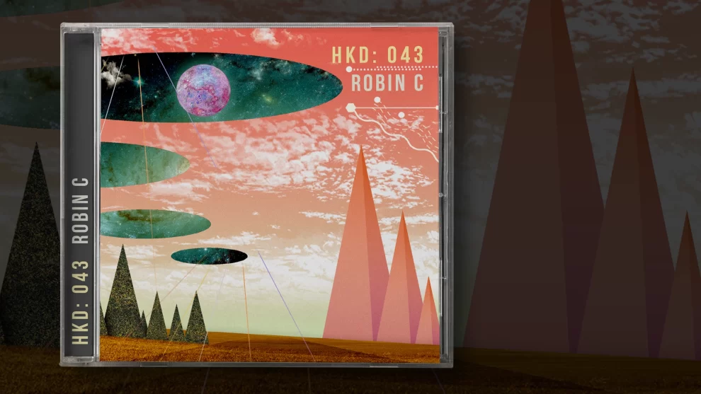 Artwork for a DJ mix by Robin C, created for Hijacked Festival by Nigel Pennington.