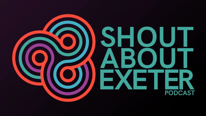 Shout About Exeter podcast logo by Nigel Pennington