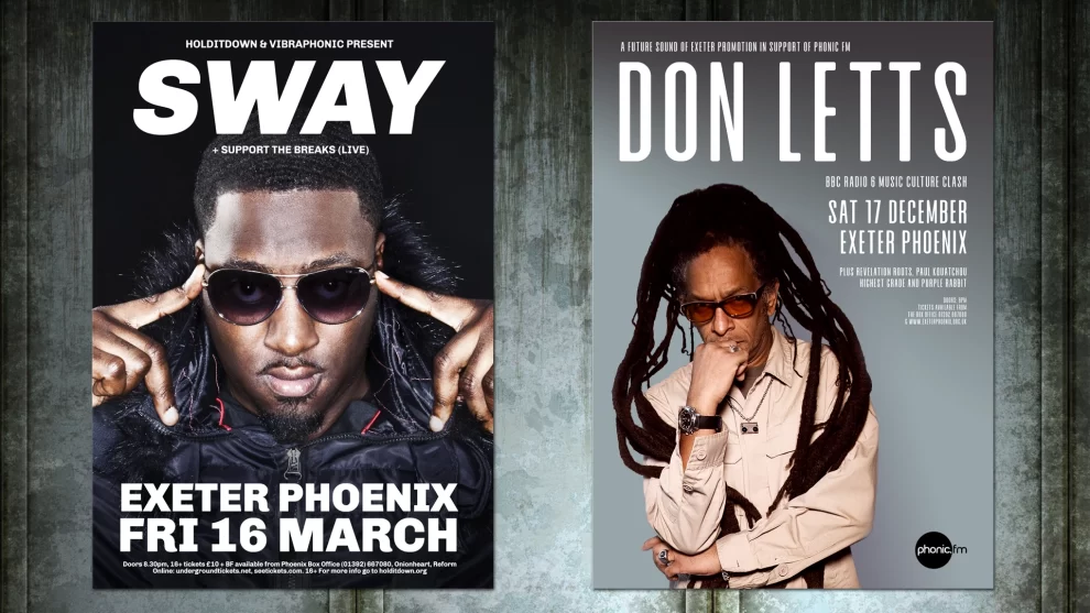 Promotional artwork for Sway and Don Letts by Nigel Pennington